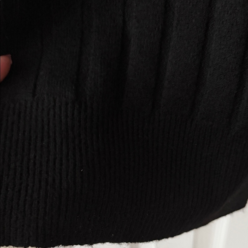 Torrid Black Ribbed Sweater Dress 3X NWT V-Neck Long Sleeve Plus Size - Picture 4 of 5